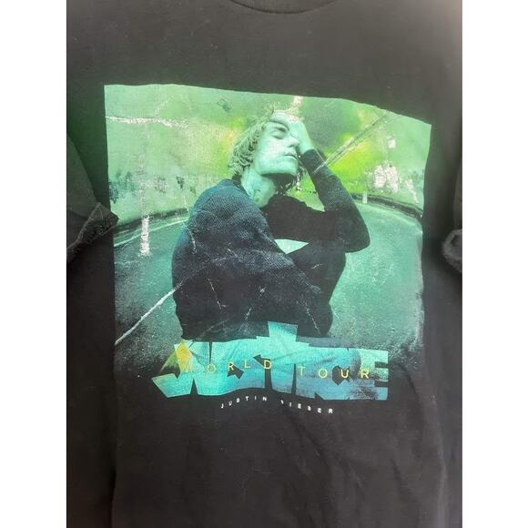 Justin Bieber Justice World Tour 2022 Concert Tee Black XXL - Picture 2 of 4
